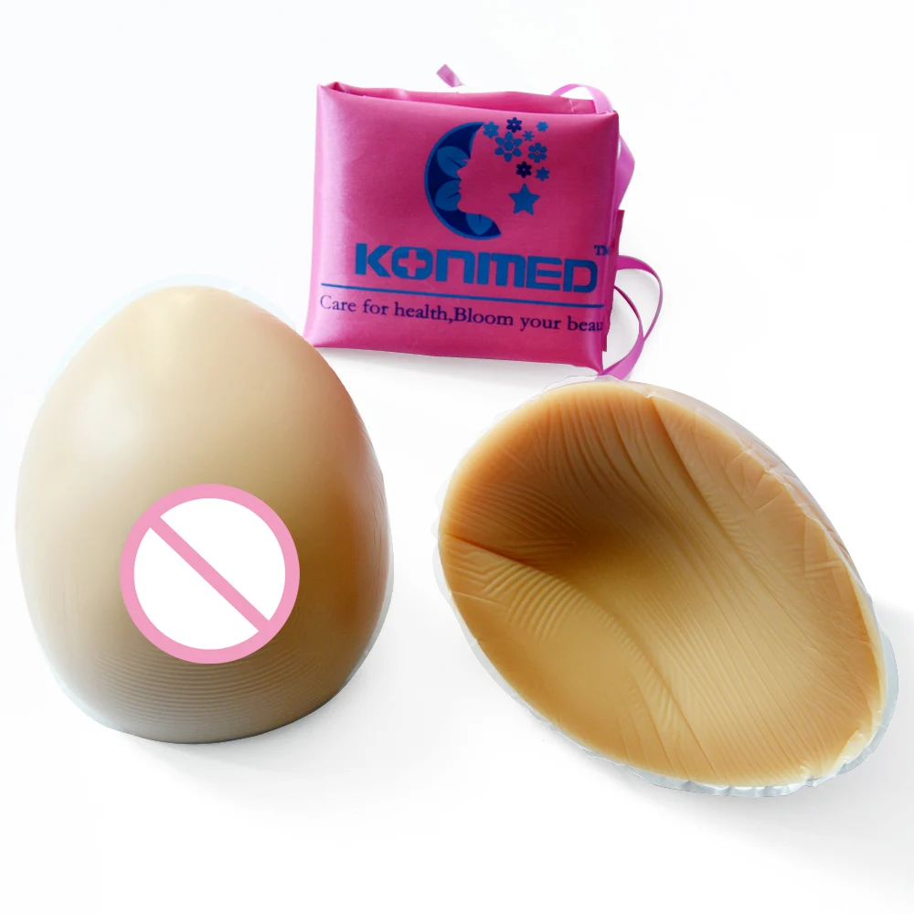 

1000 g/pair Silicone Breast Form Mastectomy Breast Forms Breast Enhancer For Cross Dressing D cup Brown Color