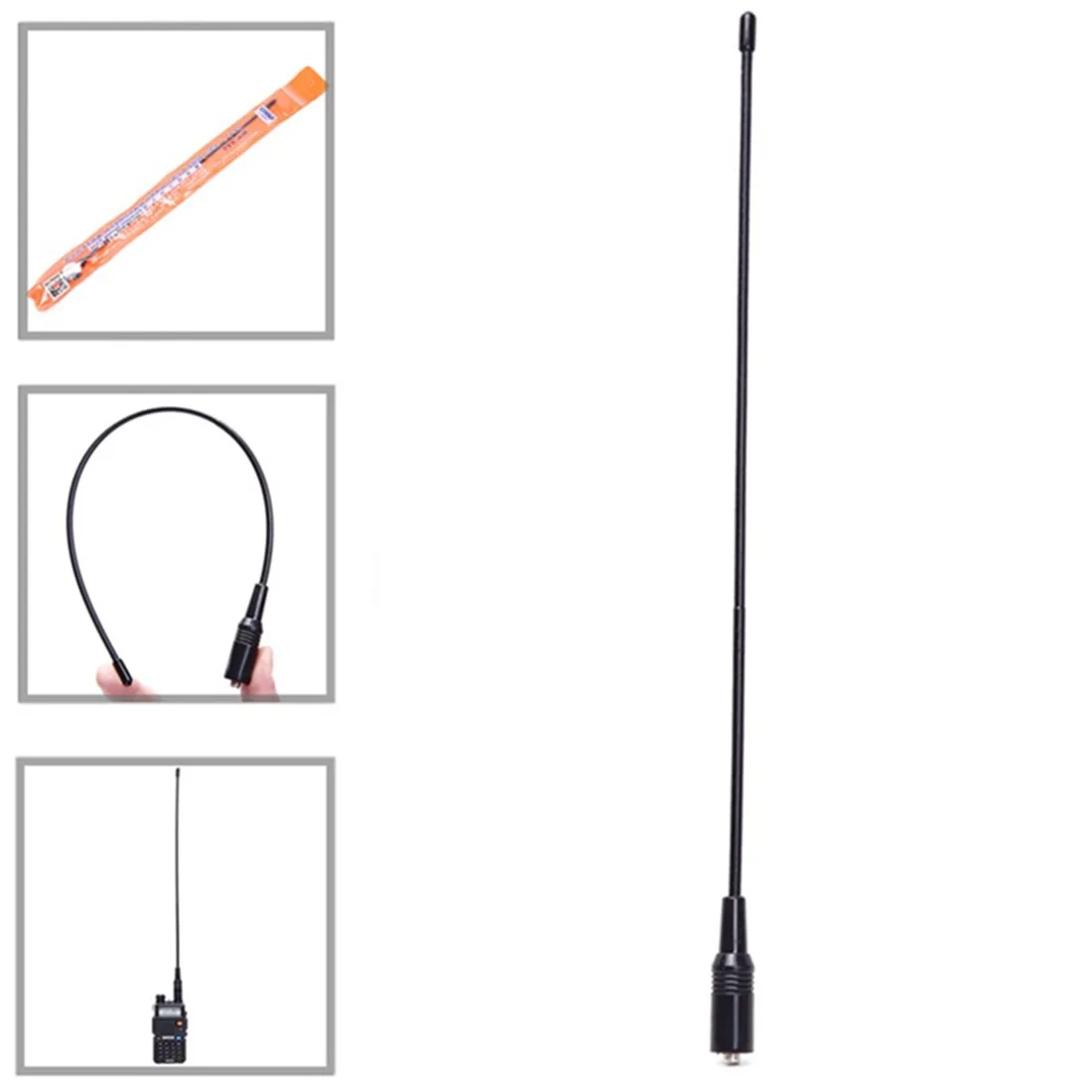 40cm Flexible SMA-771 SMA-Female Dual Band 10W Antenna For Baofeng UV5R Useful 2.5 dB