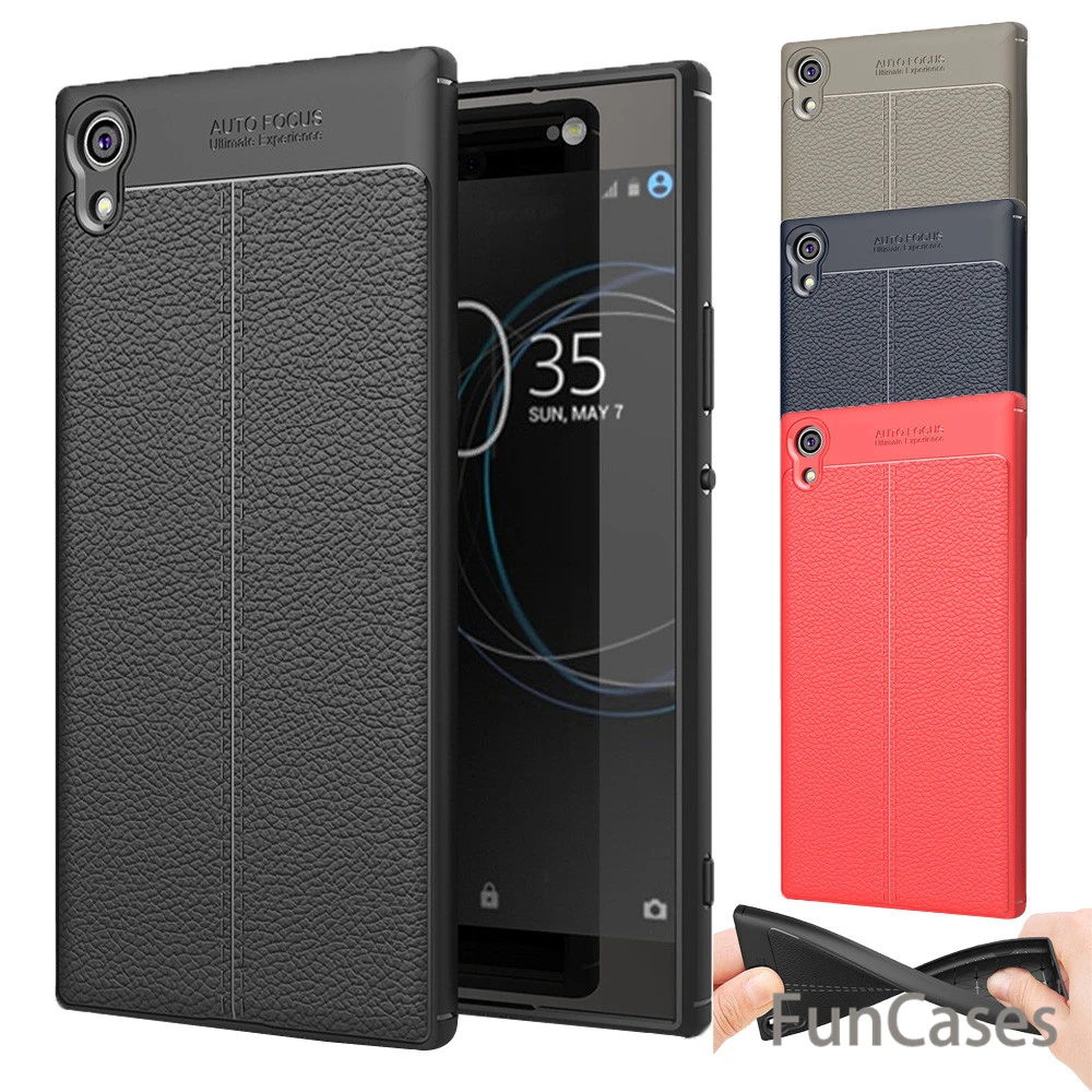 

Phone Cases For Sony Xperia XA1 Ultra Case 6.0" Luxury TPU Silicone Imitation Leather Soft Cover For Sony XA1 Ultra Back Cover