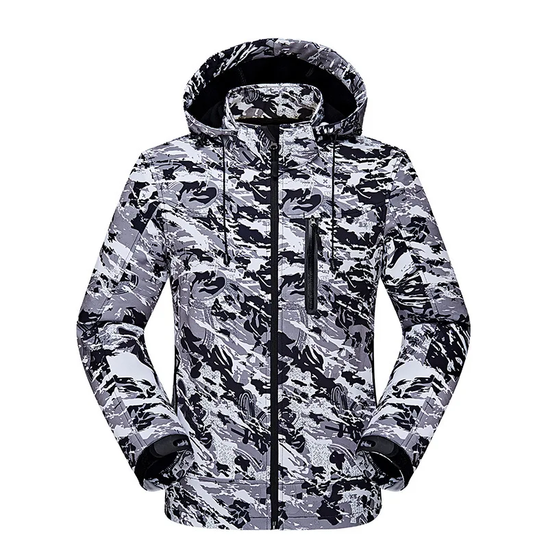 Камуфляжная водонепроницаемая куртка тактическая мягкая оболочка зимняя куртка мужская ветровка флисовая походная куртка мужская куртка охотничья одежда