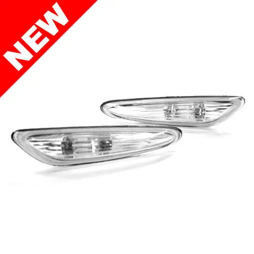 02 05 FOR BMW E46 3 SERIES 4DR SEDAN WAGON DEPO SIDE MARKER LIGHTS CRYSTAL CLEAR