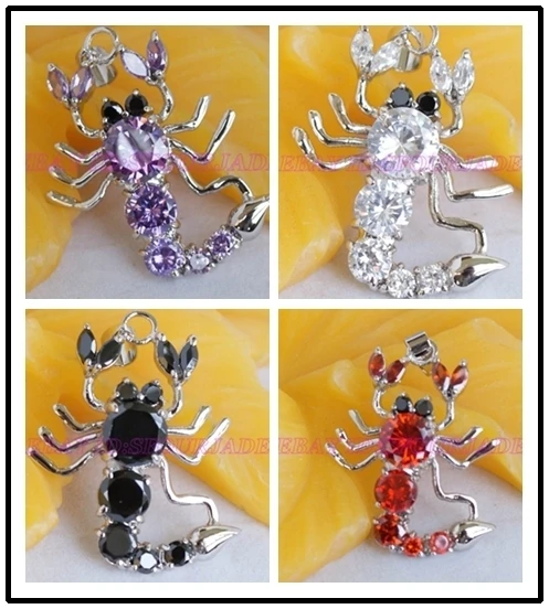 wholesale font b Cheap b font double Lady s Bride 4pcs Fashion jewelry Austria Crystal Scorpion