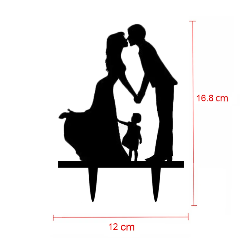 Tronzo Черный Акрил Свадьба Торт Топпер Для Декора Mariage Господин Госпожа Невеста Жених Семьи Торт Toppers Свадебный Душ Украшения
