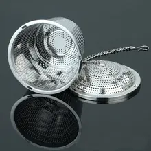 1 шт., сетчатый травяной шарик для заварки чая из нержавеющей стали, измельчитель кофейного чая, запирающий фильтр-инфузор для специй