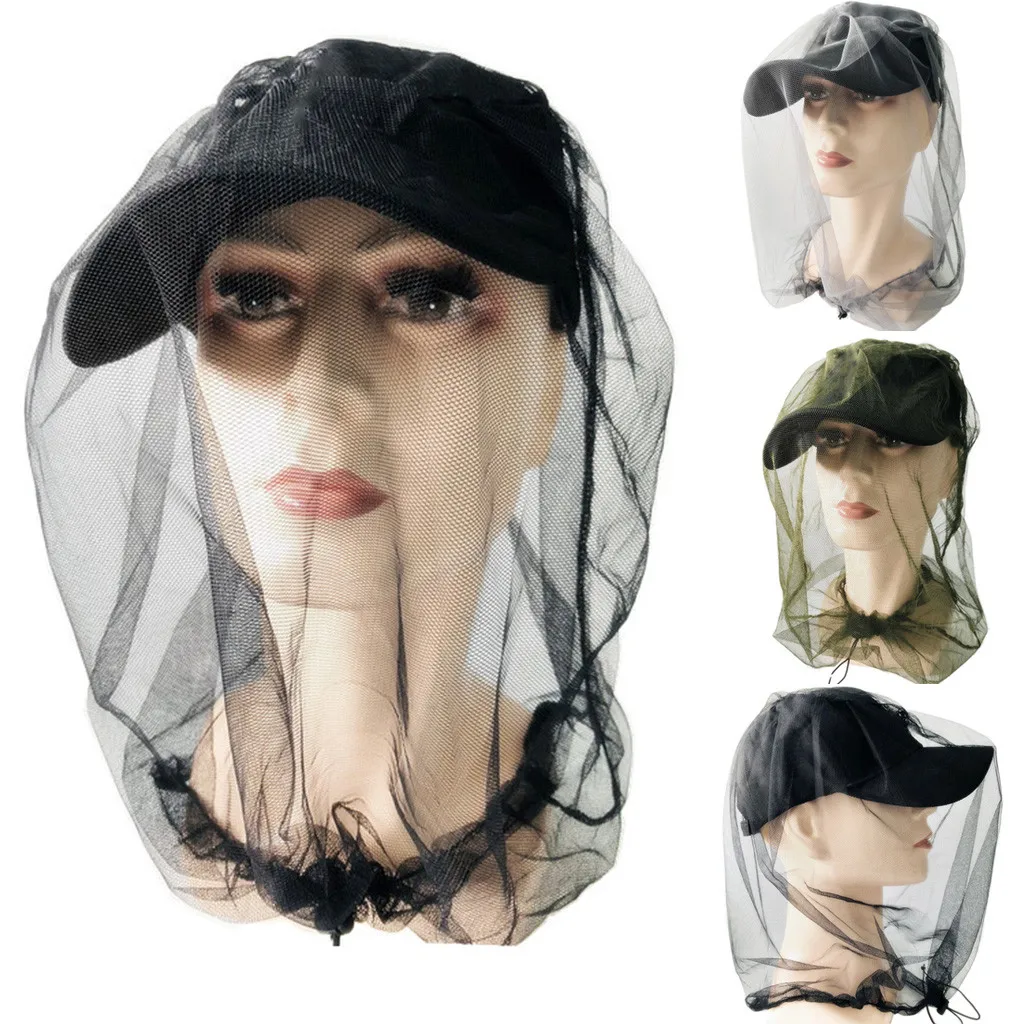 

Summer Fishing Hat Outdoor Safari Hat Net Mesh Protection From Insect Bee Mosquito Gnats Protector Travel Camping Cap Hats L0422