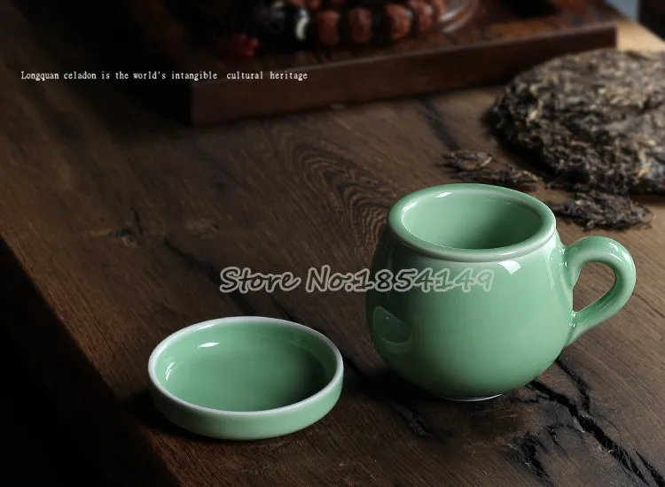 Китайский Longquan Celadon Китайская гайвань чайные чашки чайное блюдце чаша для чая чайный набор Посуда для напитков мастер чайная чашка фарфоровый чайный горшок чайная чашка