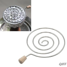 Металлический вихревой держатель угля для кальяна угольный фильтр кальяна аксессуары для чаши щит с деревянной ручкой