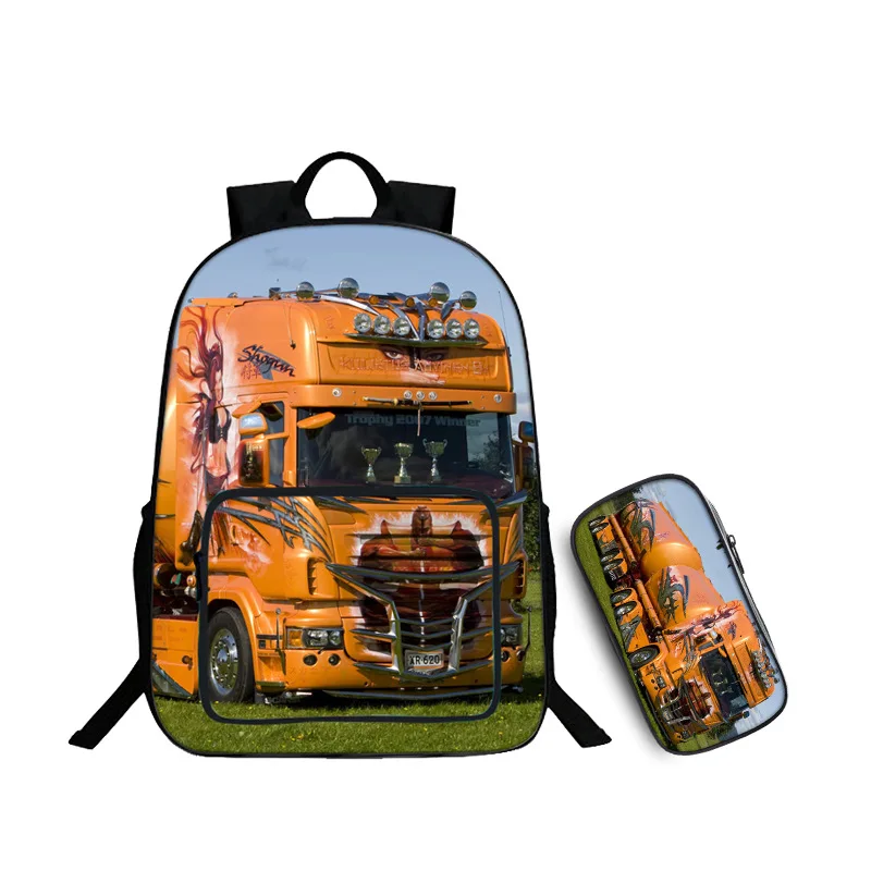 Curel Fancl Scania студенческий рюкзак для ноутбука 3D печать школьные сумки для подростков мужчин большой емкости школьные рюкзаки - Цвет: Черный