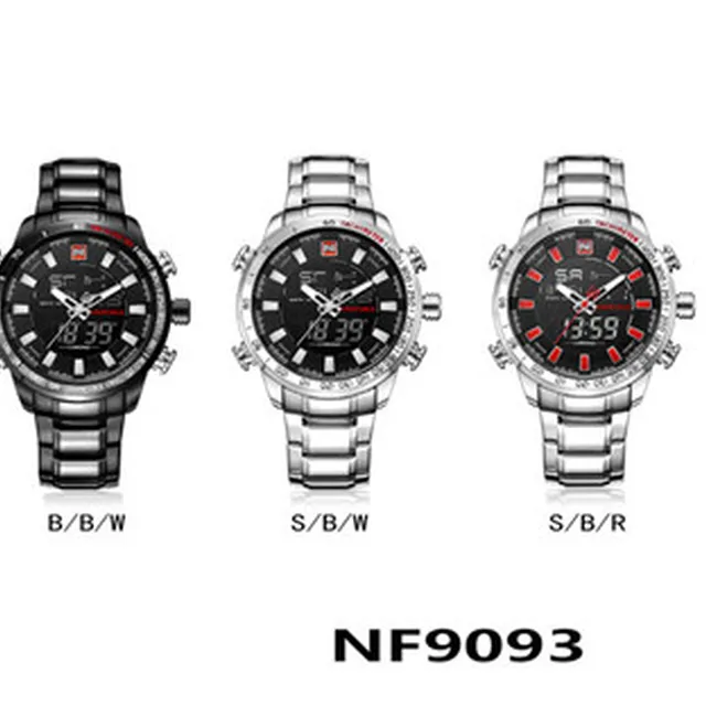 NAVIFORCE Top Brand mężczyźni Military Sport zegarki męskie LED Analog cyfrowy zegarek męski stal kwarcowy zegar Relogio męski 9093 tanie i dobre opinie Quartz Wristwatches Auto Date Complete Calendar Shock Resistant Week Display Water Resistant Stop Watch Back Light Chronograph Multiple Time Zone LED display Alarm NAVIFORCE Top Brand mężczyźni Military Sport zegarki męskie LED Analog cyfrowy zegarek męski stal kwarcowy zegar Relogio męski 9093 tanie i dobre opinie Quartz Wristwatches Auto Date Complete Calendar Shock Resistant Week Display Water Resistant Stop Watch Back Light Chronograph Multiple Time Zone LED display Alarm