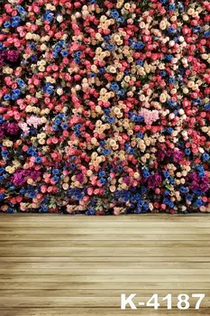 

5ft*7ft Romantic Wedding Digital Photograph Hundreds of Roses Wall Background Photo Studio Backdrop Wood Flooring Stand Popular