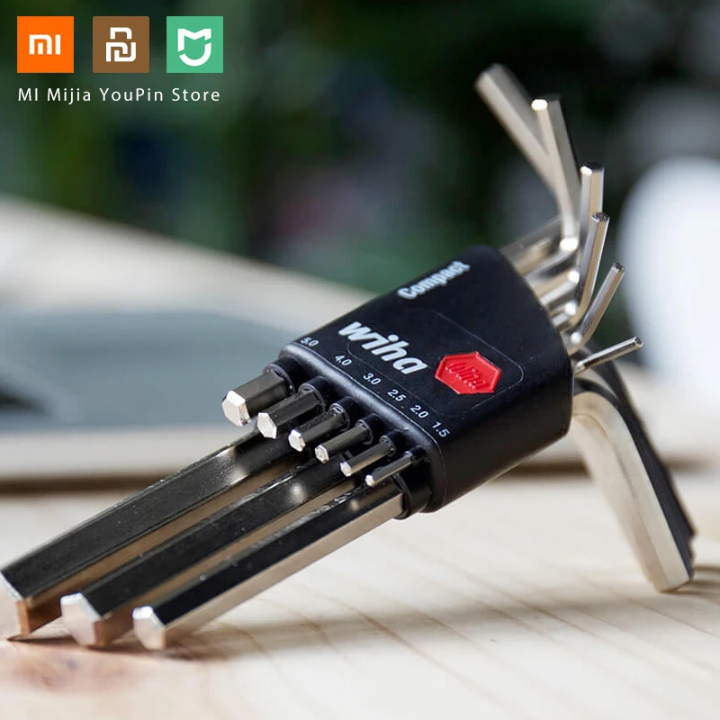 Xiaomi Mijia Whia набор из 9 предметов шестигранный ключ из нержавеющей стали ручной инструмент Отвертка несколько размеров многофункциональный ремонт