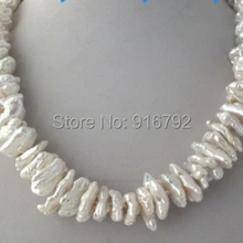 YH @ CS&gt Белое пресноводное жемчужное ожерелье 14 КГП 18&quot|pearl wedding