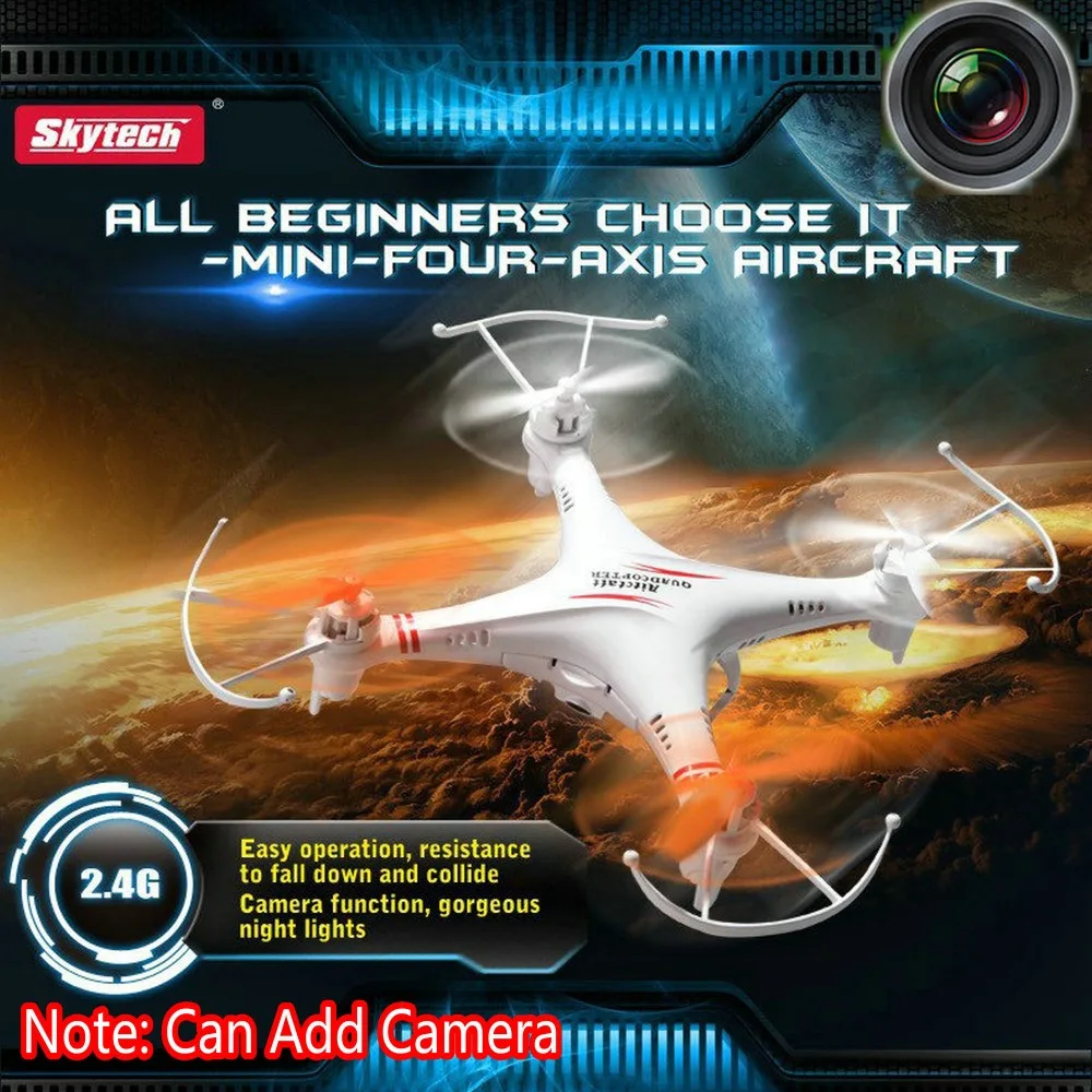 Buy Cheap Skytech M62 M62R 2.4G 4CH RC Helicopter UFO With Blinking Led Color Light Ar.Drone M62R Drone RC Can Add Camera Fly indoor toys