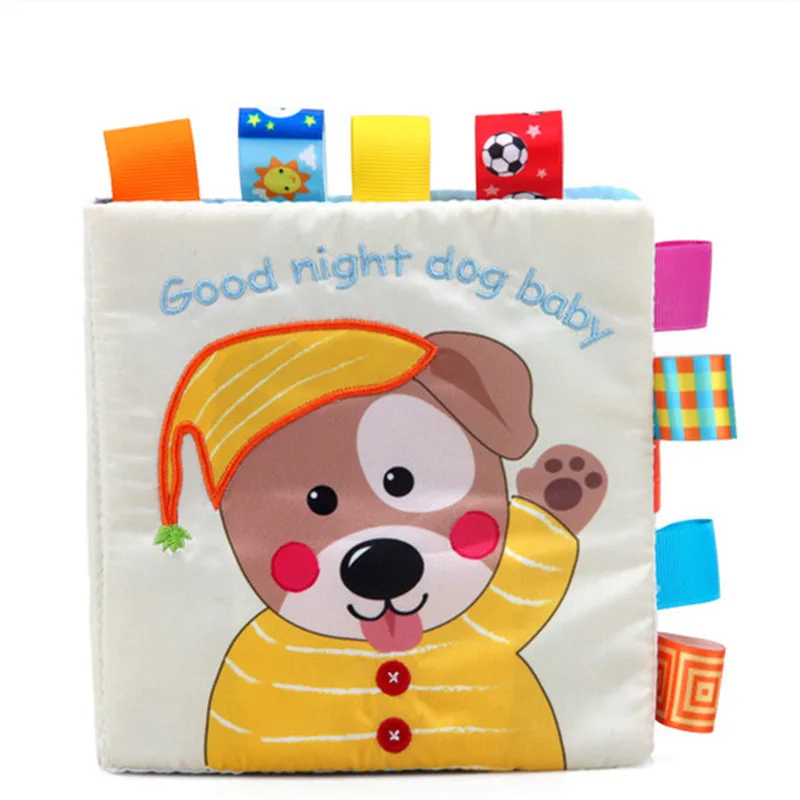 Baby Infant Toys Baby Cloth Book Early Learning Educational Toys With Animals English Story Soft Cloth Development Book DS9 5