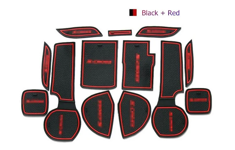 

For Suzuki S-Cross 2014 Gate Slot Rubber Car Mat/Pad Non-Slip Car Accessories DM-156 LHD Free Shipping 3Colors 13PCS