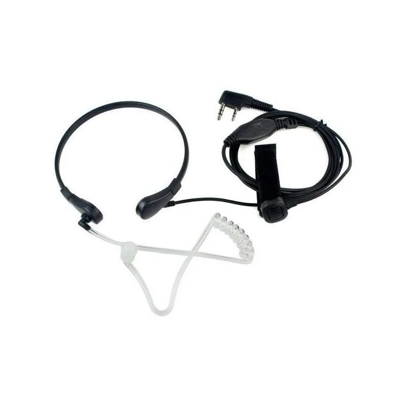 2 Pin PPT baofeng Headset Throat Microphone For uv 5r baofeng uv 5r BF 888S Kenwood Accessories Radio Walkie Talkie Throat Mic