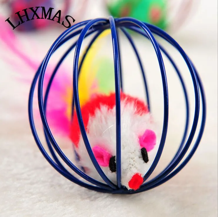 Creative Cat Play Toys False Mouse in Rat Cage Ball For Pet Cat Kitten