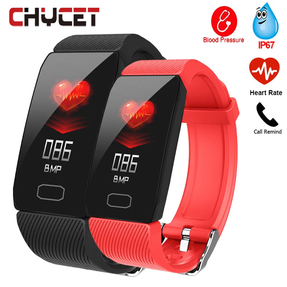 

Smart Bracelet Fitness Tracker Heart Rate Blood Pressure Sleep Monitoring Weather IP67 Waterproof sport Bracelet Men Women