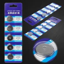 5PCS Button Battery CR2016 3V Lithium Cell Coin Batteries LM2016 BR2016 DL2016 Watch Electronic Promotion Toy Remote