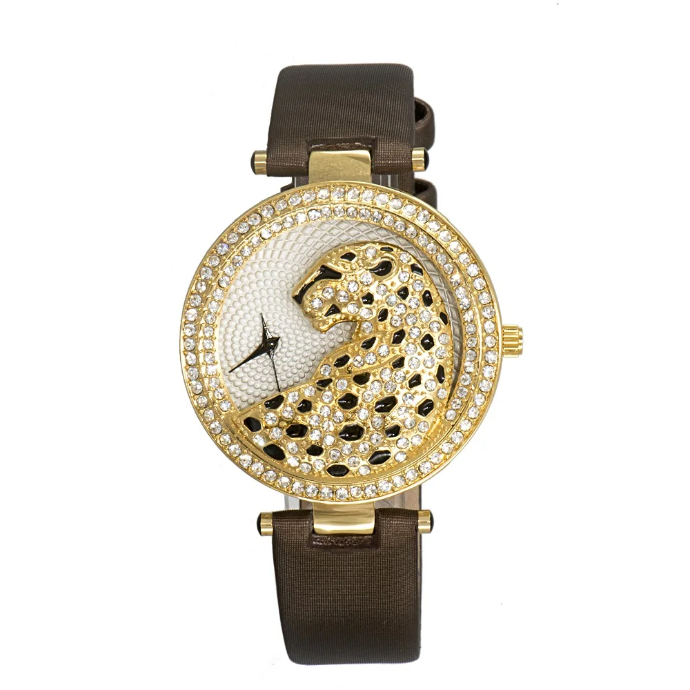 

coffe leather strap fashion women watch quartz luxury brand diamond rose gold ladies watch 2017 relogio feminino clock women