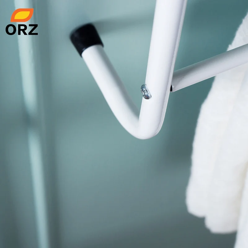 Günstige ORZ Metall 4 Schicht Lagerung Halter Rack Trapez Hängen Über Tür Handtuch Racks Bad Lagerung Regale Kleidung Veranstalter Regal