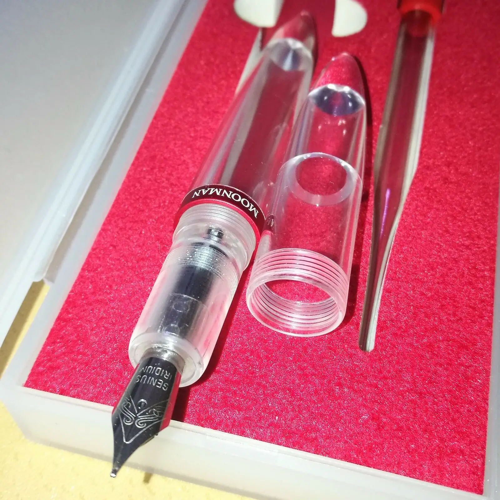 

Moonman M2 Transparent Fountain Pen Ink Pen M NIb Gift A 1.1MM Nib Stationery Office school supplies penna stilografica