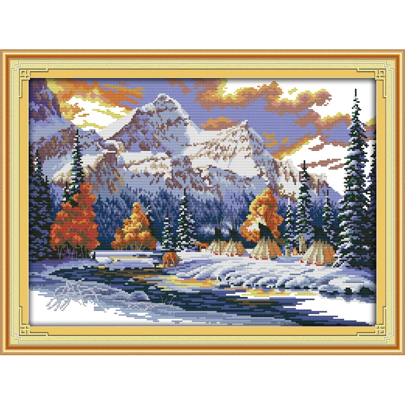 

Everlasting love The snow of winter Chinese cross stitch kits Ecological cotton stamped 11CT Christmas New store sales promotion