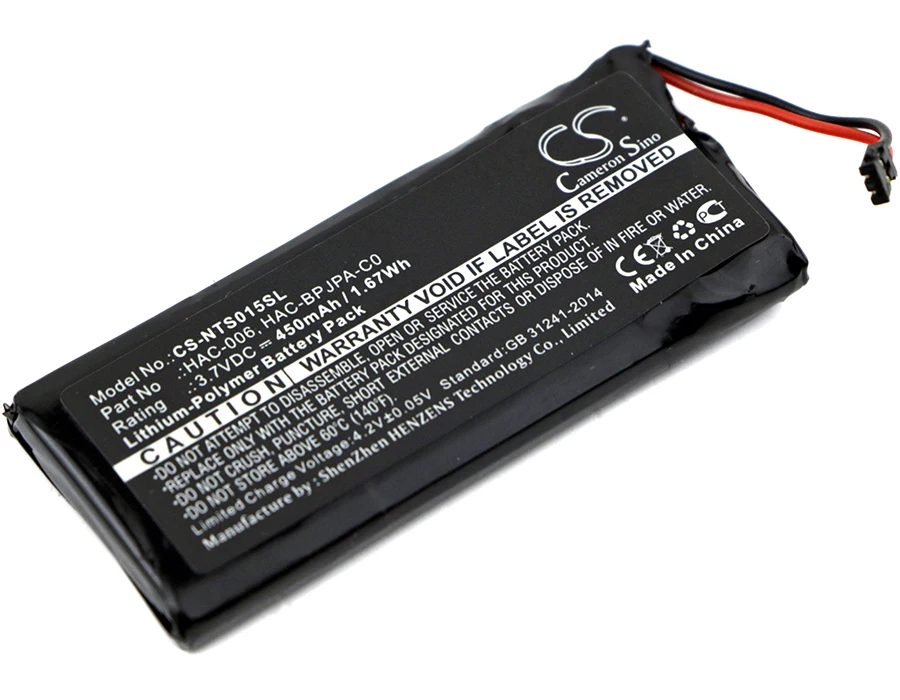 HAC 006 батареи Cameron Sino 450mAh BPJPA C0 для Nintendo 015 016 A JCL JCR контроллер переключения|Цифровые
