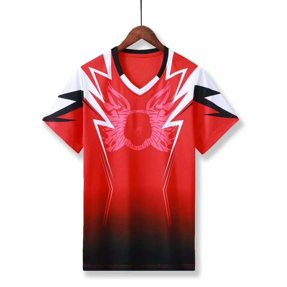 Спортивная одежда быстросохнущая дышащая рубашка для бадминтона, Женская/Мужская одежда для настольного тенниса командная игра для бега спортивные футболки