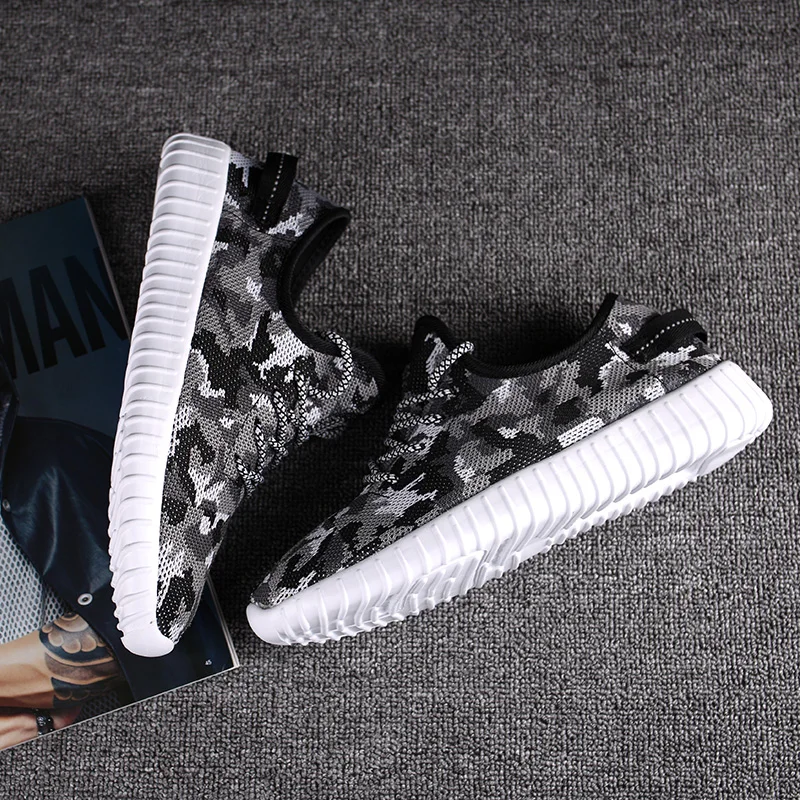 FEVRAL Ver&atilde;o Venda Quente Conforto Respir&aacute;vel Sapatos Casuais Para Homens Mulheres Casal Moda Lace Up Sneakers Camuflagem T&ecirc;nis de Cor