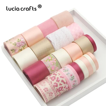 

Lucia crafts Satin/Grosgrain/Organza Ribbon Set Trim Lace Fabric DIY Hairbow Materials Mix Style S0604