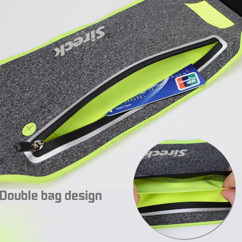Sireck Running Bag Waterproof Running Waist Bag Fanny Pack Men Women Jogging Belt Gym Fitness Bag Sport Bike Accessories