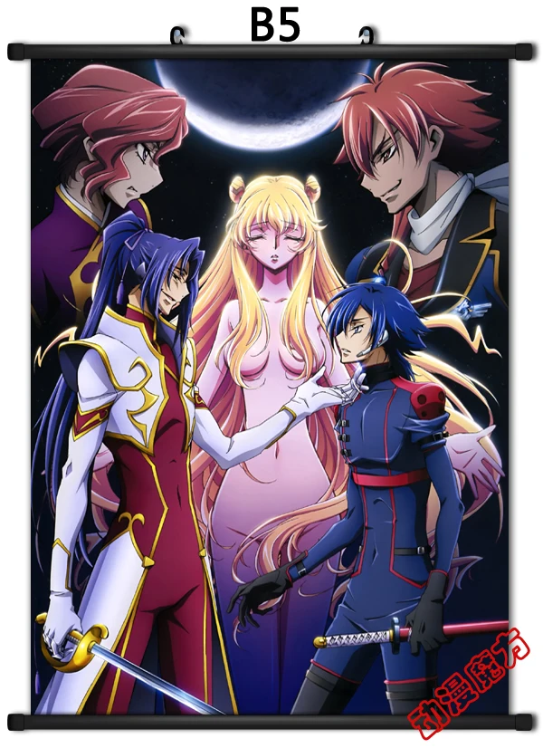 Октября обновление Аниме Code Geass: Lelouch Восстания Nunnally & koneria & Евфимия & c. Домашний Декор стены прокрутки плакат