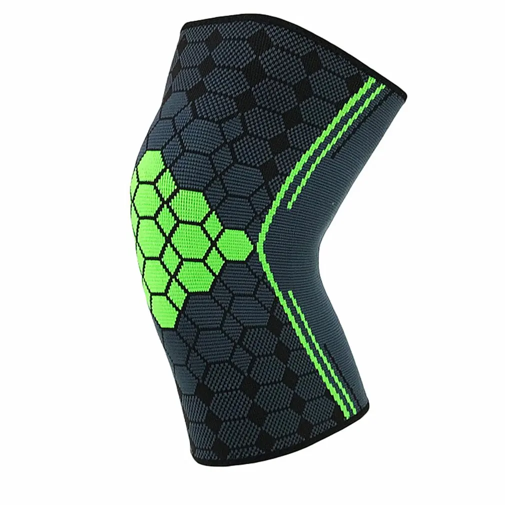 green M 1 шт. Kneepad 4381 спортивный дышащий пот защищает суставы от повреждений натуральная высококачественная ткань изысканный - Цвет: green M
