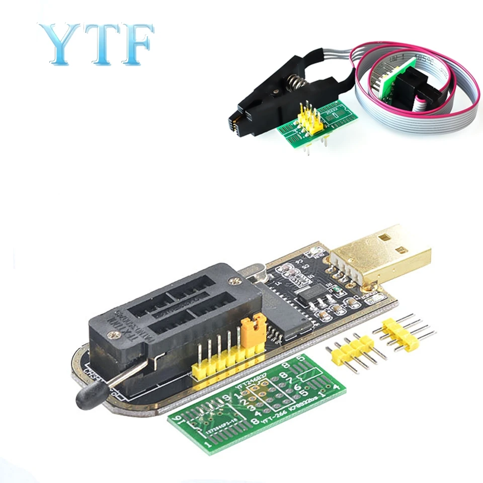 

CH341A 24 25 Series EEPROM Flash BIOS USB Programmer Module + SOIC8 SOP8 Test Clip For EEPROM 93CXX / 25CXX / 24CXX