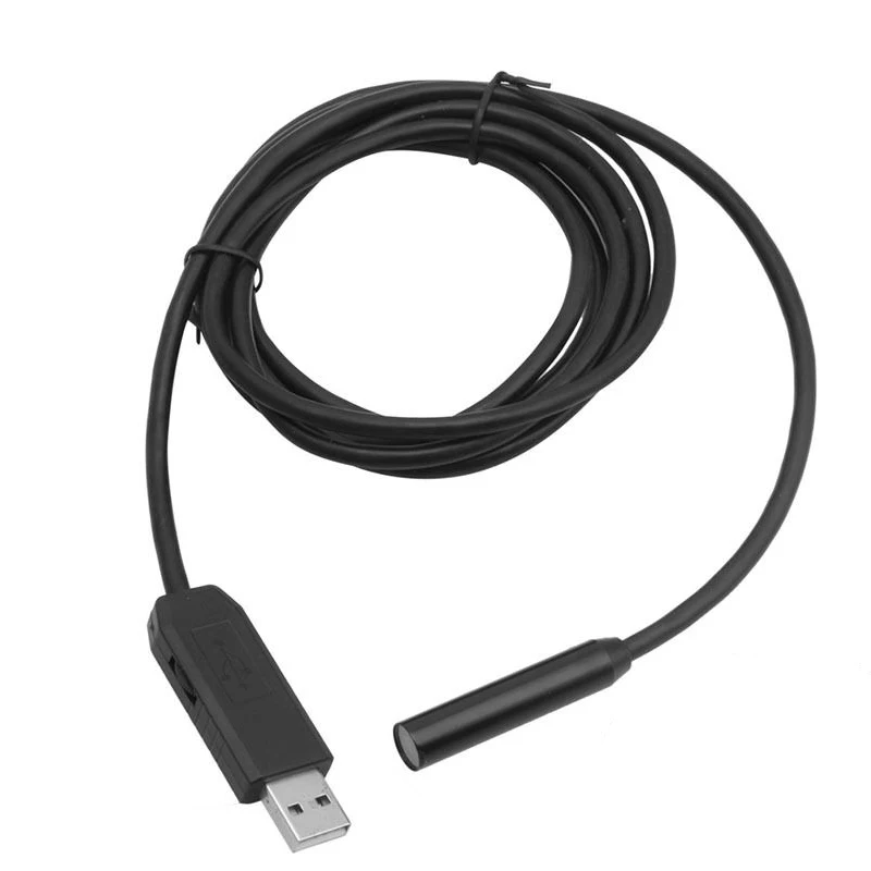 

2018 Small USB Endoscope 2m 10MM Lens Mini Waterproof Borescope Inspection Tube Visual Video Photo Capture Camera with CD Driver