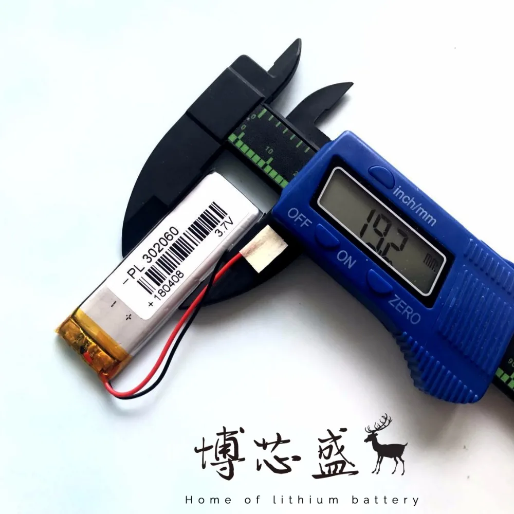 Полимерная батарея 400 mah 3 7 V 302060 умный дом литий ионная для dvr gps mp3 mp4 SONY md 10