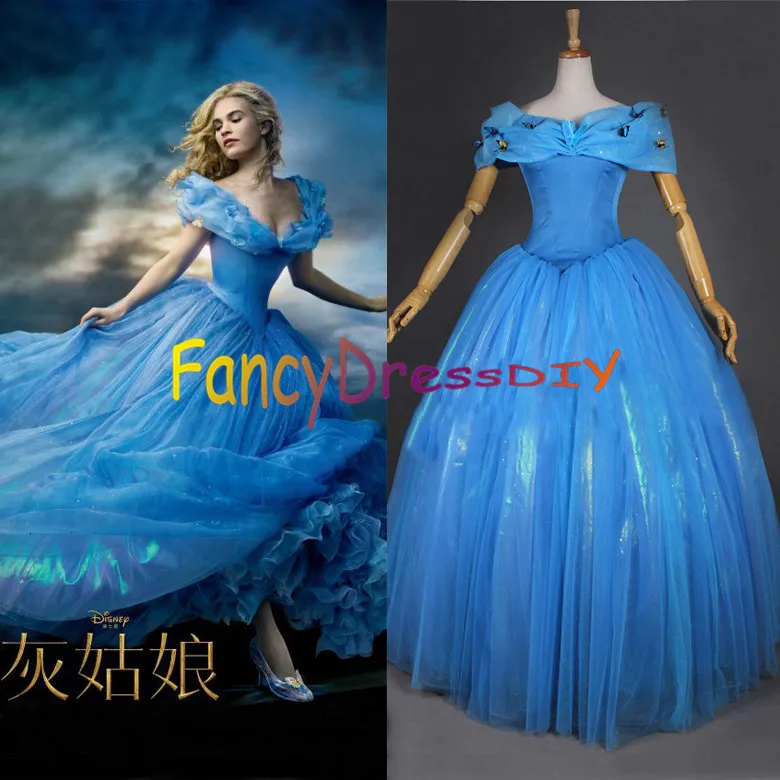 2015 Movie Cinderella Princess Cinderella Party Dress Adult Women ...