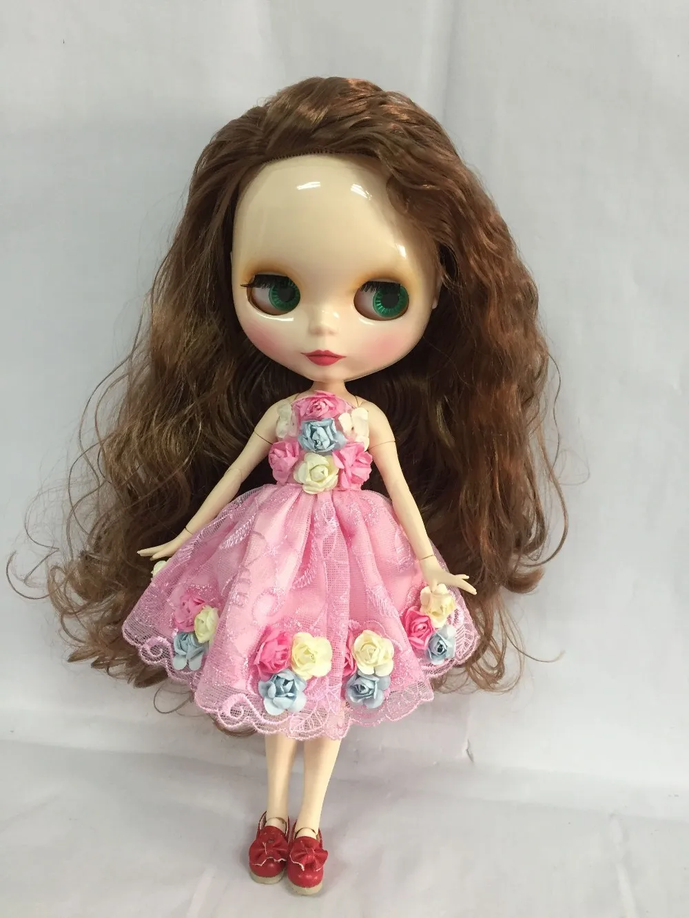 Цельная кукла без одежды Blyth кукла коричневые волосы Модная Кукла Заводская кукла