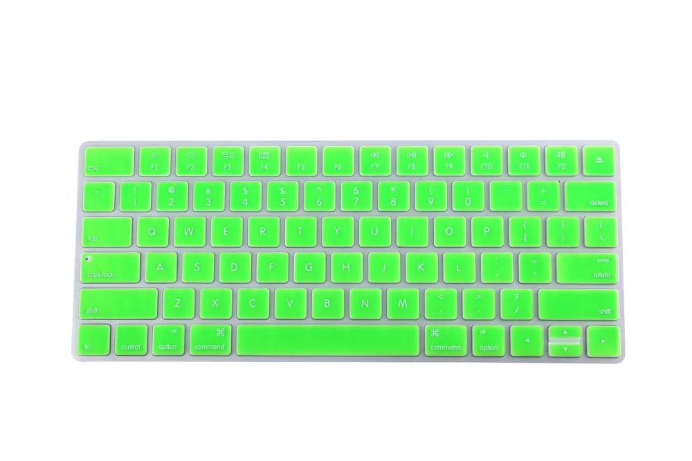 Раскладка «американский английский» Силиконовая беспроводная клавиатура крышка для Apple новая волшебная клавиатура релиз в году MLA22LL/клавиатура наклейки кожи - Цвет: Зеленый