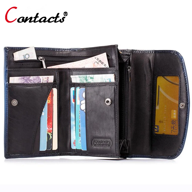 CONTACT'S New Arrival long Men Wallets Purse Large Capacity Phone Casual Clutch Vintage Male genuine leather wallet Card Holder