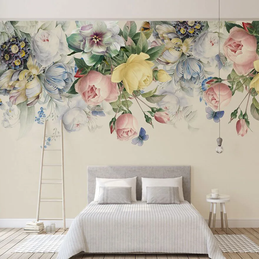 8DMuralsPainting3dFlowerWallpapersMuralsforWeddingRoom3D