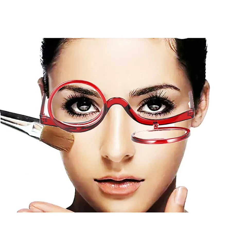 

Rotating Makeup Glasses Women Men Portable Folding Reading Glasses Oversized Retro Presbyopia Anti-Blue Ray Computer Spectacles