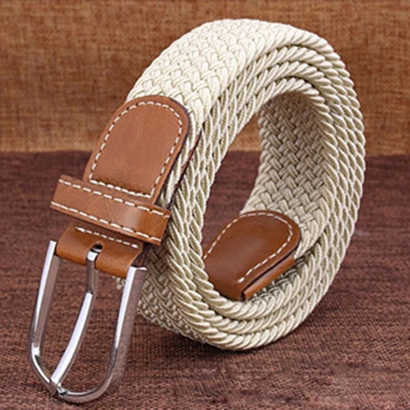 2018 off white Waist Belt Canvas Stretch Braided Elastic Stretch Woven