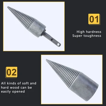 

2019 New Small Type Splitting Bit Fast Wood Splitting Rural Safe Wood Breaker Tool Efficient Splitting Wood Cone