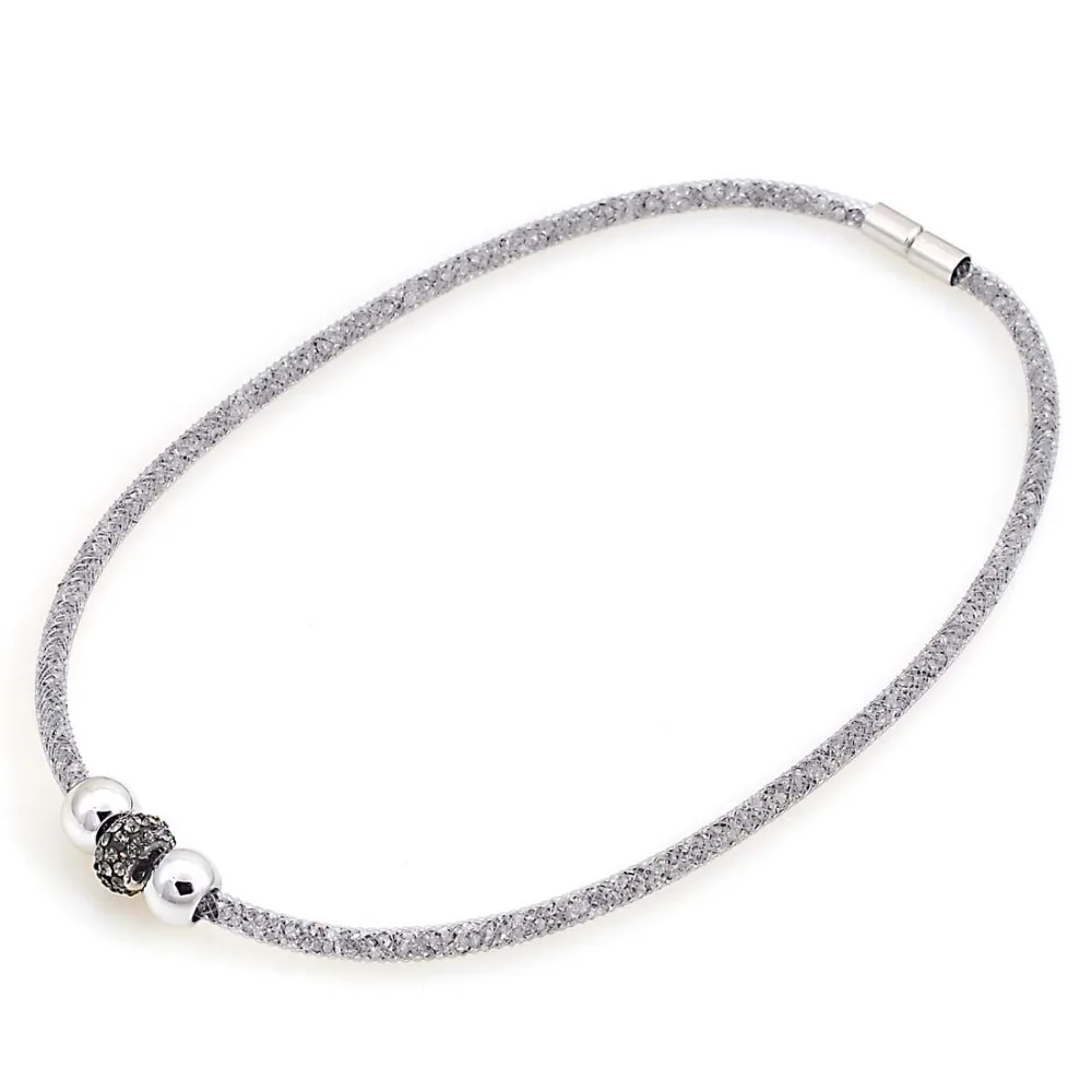 

Miasol Newest fashion crystal necklace with full tiny resin crystal and pave crystal charm necklace for women gifts N1425