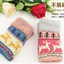 Новинка, женские классические перчатки без пальцев, рождественский подарок для девочек, женские мягкие шерстяные варежки, теплые зимние перчатки