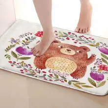 Медведь Стиль Коврик для ванной комнаты, смешной Противоскользящий коврик для ванной, занавески для душа s аксессуары, соответствующие вашей душевой занавеске