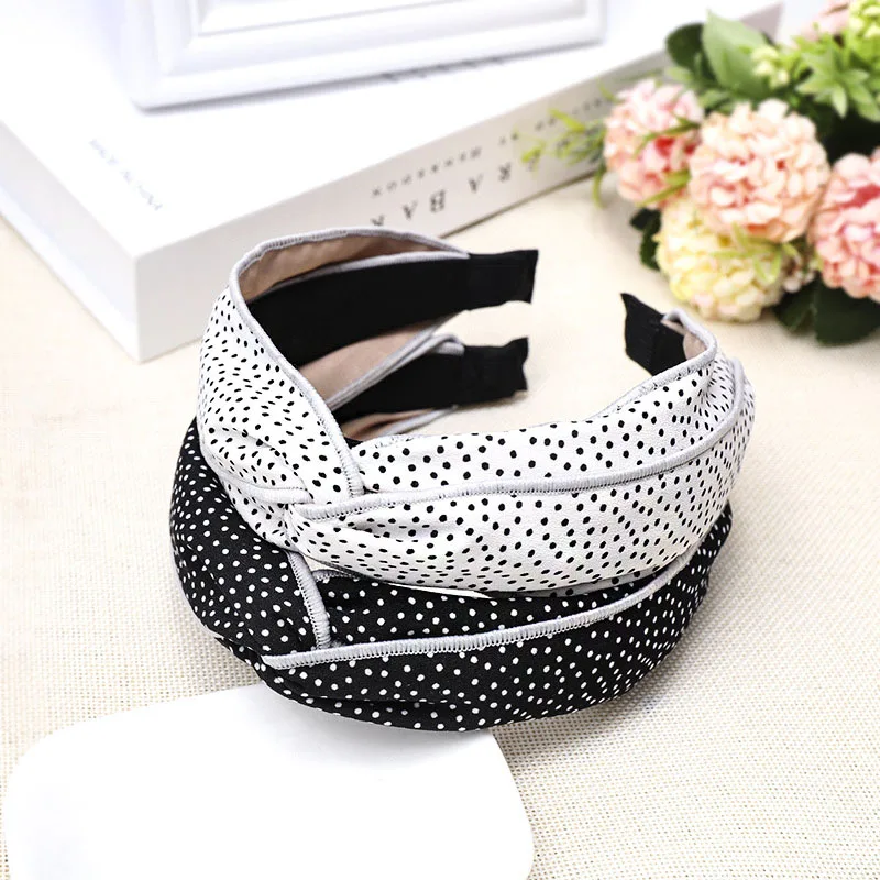 

Bohemian Dot Polka Cross Hairband Knot Headband Hair Accessories Hair Jewelry