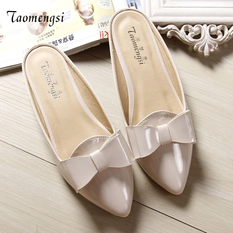 

Taomengsi Stylish And Comfortable Wear Resistant Shoes Soft Bottom Lazy Bow All-Match Breathable Women's Shoes